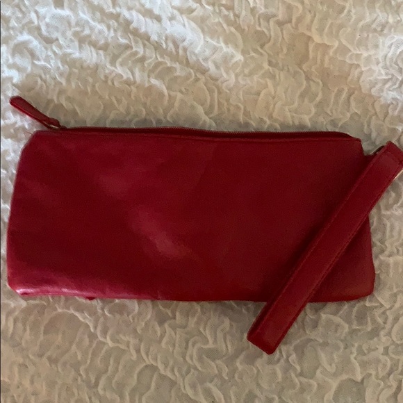 EUC pleather red wristlet - Picture 2 of 3